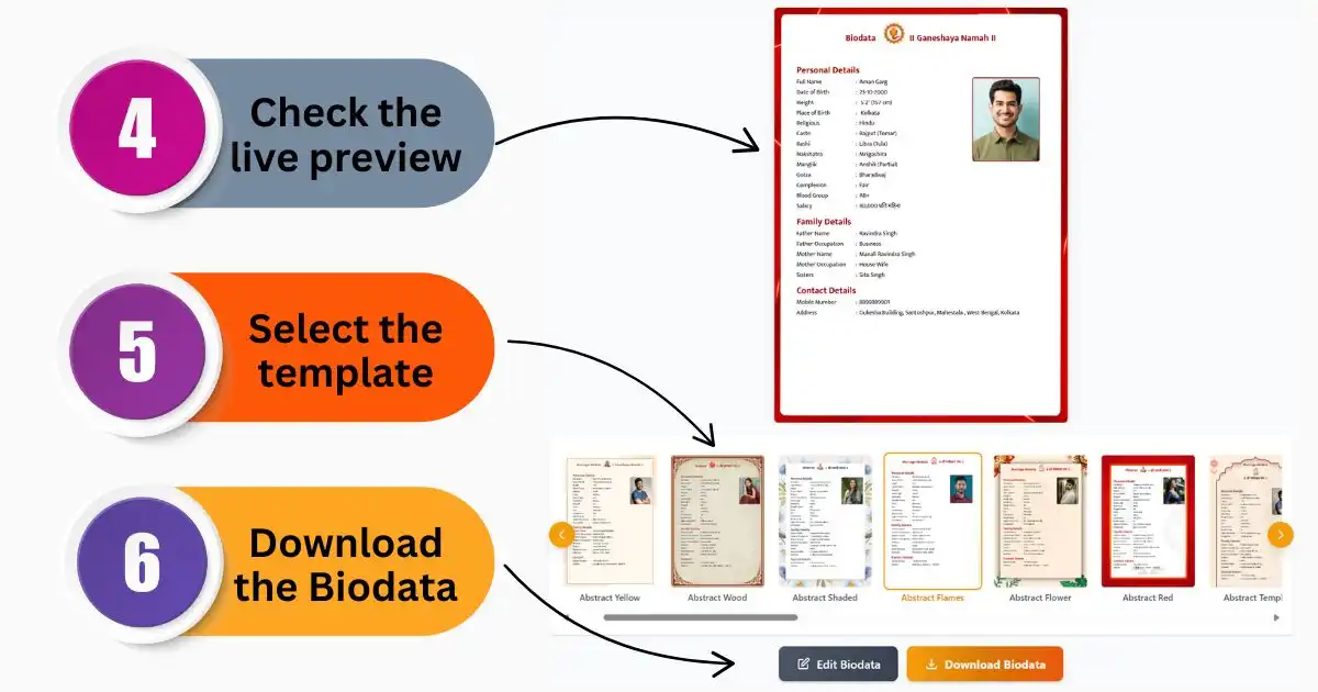 Preview and Download Marriage Biodata